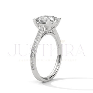 Hot Selling <b>Solitaire</b> Prong Setting Princess Cut Diamond <b>Ring</b> for Everyday Wear Office Use And Wedding Elegant Gift For Her - Product Image 4