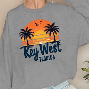 Palm Key West sweats femme design rétro tropical - Product Image 5