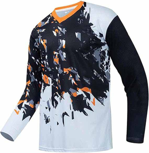 เสื้อเจอร์ซีย์จักรยานเสือภูเขาแขนยาวสำหรับผู้ชาย ขายส่ง เสื้อผ้าสำหรับปั่นจักรยานเสือภูเขาแบบกำหนดเอง ผลิตในปากีสถาน - Product Image 3
