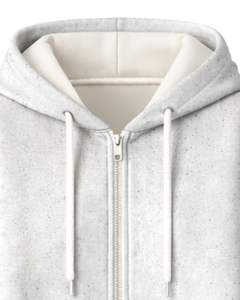 Sudadera con capucha larga personalizada con cremallera, gris claro, para mujer, abrigo de invierno con forro polar, informal, holgado, con bolsillos, OEM personalizado - Product Image 3