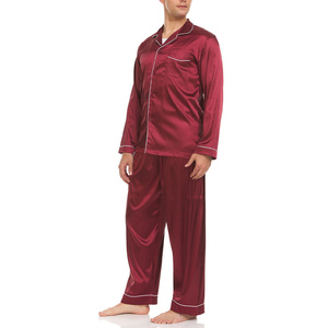 Nouvelle Collection – Ensembles de Pyjama Confortables en Coton Satiné et Spandex Respirant à Manches Longues avec Poches – Vêtements de Nuit Unisexe Couleur Unie - Product Image 4