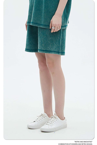 Pantalones Cortos Deportivos Y2K Vintage Bordados Estilo Harajuku Hip Hop, Tejidos, 100% Algodón, Corte Holgado, Doble Cintura, Camuflaje, para Hombre y Mujer - Product Image 5