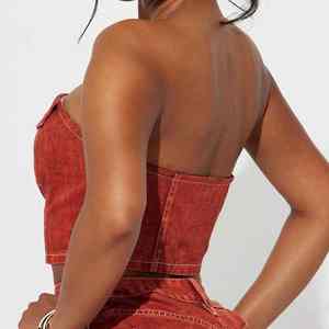 Haut en jean sans manches personnalisé pour femme, respirant, de qualité supérieure, vente chaude, international, en gros - Product Image 4