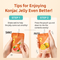 Gommes de konjac saveur pamplemousse avec collagène de poisson et vitamine C, sans sucre, faible en calories, pour adolescents et adultes, fabrication coréenne OEM