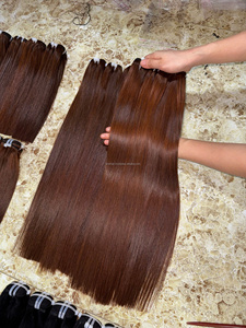 Extensions de cheveux humains Remy vietnamiens double trame, brun, sans produits chimiques, tissage à la machine, vente en gros - Product Image 6