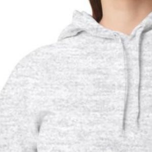Light Grey Womens Pullover Hoodie <b>Long</b> Sleeve Fleece Hooded <b>Sweatshirt</b> Kangaroo Pocket Casual Custom Logo Wholesale Manufacturer - Product Image 3