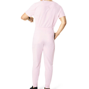 Ensemble de tenue médicale unisexe en coton tricoté respirant et extensible – Blouse et pantalon professionnels pour infirmiers et personnel hospitalier - Product Image 2