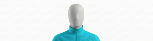 Men's Turquoise Knitted Zip-Up <b>Racer</b> Jacket Stand Collar Sporty Breathable Autumn Wear Regular Fit - Product Image 3