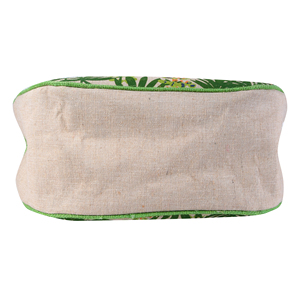High Quality Green <b>Canvas</b> <b>Tote</b> Bag With Zipper Closure Solid Color Minimalist Style All Seasons Shopping Bag From India - Product Image 3