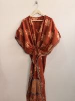 Nouvelle Arrivée Lot en Gros Robe Kaftan en Soie Longue Kaftan en Soie Recyclée Robe de Plage d'Été pour Femme
