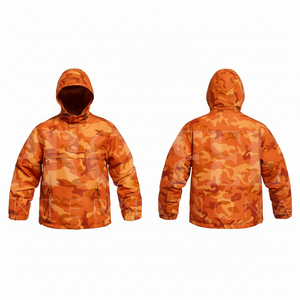 Soft Shell Custom Camouflage Design Hooded Windproof Protective Jacket Lightweight Outdoor Rainproof Protective <b>Coat</b> for Men - Product Image 5