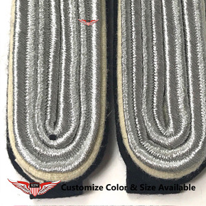 KEW - Epaulettes de Tela Gris Personalizables con Bordado Vintage Ecológico, Estilo Cordón, Accesorios para Uniformes - Product Image 3