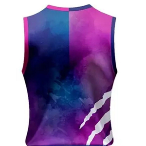 Conjunto de Uniforme Deportivo de Baloncesto sin Mangas, Transpirable, Hecho de Poliéster, Opción de Talla Grande, Kit Personalizable con Nombre de Equipo y Servicio OEM - Product Image 5