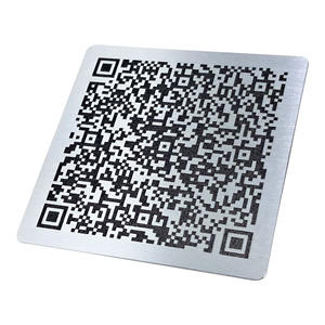 Étiquette rectangulaire en métal imperméable de luxe, imprimée en sérigraphie, avec code QR, autocollant personnalisé, identification adhésive, marque CALA, Taïwan - Product Image 3
