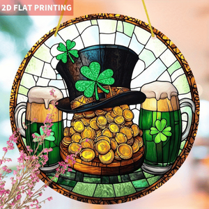 CIFbuy St. Patrick's Day Sun Catcher Irish Garden Home Decor Window Hanging Acrylic <b>Mirror</b> <b>Sheet</b> Crystal Suncatcher TikTok for - Product Image 6