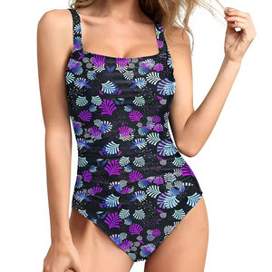 Traje de baño de una pieza para mujer, moderno, con correas ajustables, forro suave, diseño estampado, 1 pieza, perfecto para fiestas en la piscina, excursiones a la playa - Product Image 1