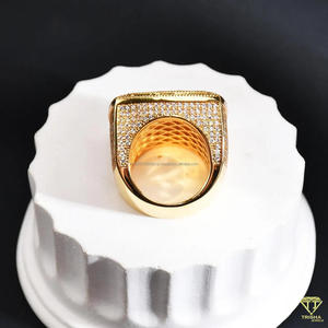 Moissanite Diamond Custom Photo Ring Personalized Picture Signet Ring Iced Out <b>Memorial</b> Portrait Ring Hip Hop Gold ring - Product Image 5