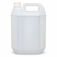 Bidon en plastique HDPE naturel de 5 L avec bouchon et revêtement intérieur |   Conteneur de stockage de liquides ménagers résistant aux produits chimiques avec poignée