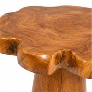 Table d'appoint ARTERRA de luxe faite à la main en racine de teck écologique et biologique, forme naturelle, table d'appoint moderne, table de chevet pour chambre à coucher - Product Image 2