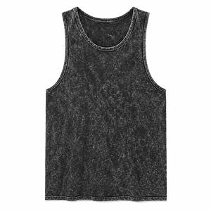 Débardeur sans manches col rond pour homme, boutonné sur le devant, tricoté, décontracté, finition délavée, écologique, séchage rapide, respirant, style sportif - Product Image 4