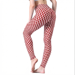 Leggings de sport pour femmes à prix raisonnable, logo et design personnalisés, en Spandex/Nylon respirant, taille haute, meilleur style - Product Image 3