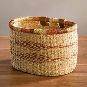 Panier de vélo en jonc de mer tressé à la main, panier avant pour guidon, support de rangement en fibres naturelles pour marché, pique-nique, cyclisme et maison - Product Image 5