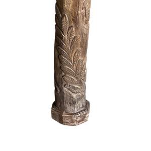 Columna Decorativa Tallada a Mano en Madera de Teca Sólida de Estilo Indio Vintage para Proyectos de Templos, Villas y Hoteles |   Mix Match 1 Contenedor - Product Image 4