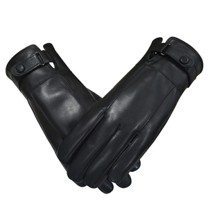 Gants de course en cuir à doigts entiers avec sangle de poignet réglable pour la conduite en extérieur, utilisation hivernale, unisexe, coupe-vent - Product Image 4