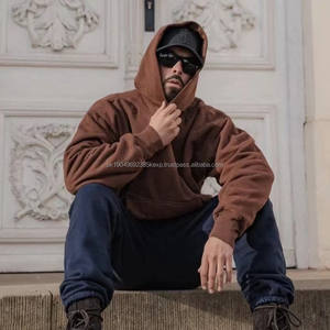 Automne et hiver, nouveau sweat à capuche en peluche lourd de 400 g, sweat à capuche uni, sweat à capuche personnalisé pour homme - Product Image 4