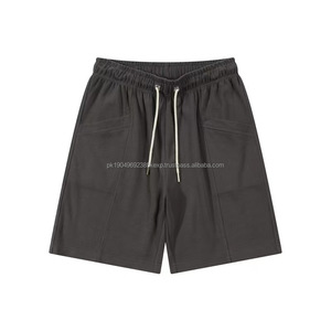 2025 Men's 260G Heavy Retro Casual <b>Sweatpants</b> Mid Street Hip Hop Baggy Pocket Fashion <b>Shorts</b> Print SpringSummer Collection - Product Image 3