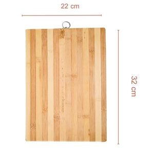 Bamboo Chopping <b>Block</b> Rectangle <b>Shape</b> With Stainless Steel Handle Multifunctional Dishwasher Safe High Quality - Product Image 2