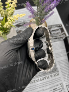 Reloj de Pulsera con Esfera Cuadrada Iced Out, de Acero Inoxidable con Diamantes de Moissanita, Estilo Hip Hop, para Hombre y Mujer, Unisex, Brillante, de Moda, Regalo - Product Image 3