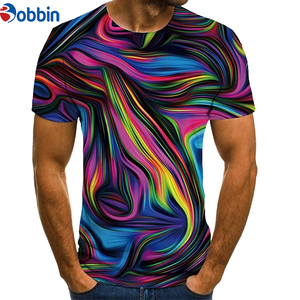 T-shirt personnalisé avec logo imprimé en 3D, tissu respirant pour homme et femme, t-shirts colorés pour hommes, t-shirt à manches courtes - Product Image 3