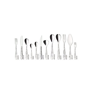 Juego de Postres de Lujo para Boda, Diseño Tradicional Robusto, Cuchara de Acero Inoxidable Plateada con Espejo, Mango Largo, Tamaño Grande y Regular - Product Image 2