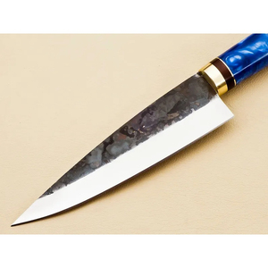 Burraq Ecommerce Japanese Chef Knife Carbon Steel 8-inch Wood Handle Leather Sheath Hand Forged Blade Handmade 3.0mm Thickness - Product Image 4