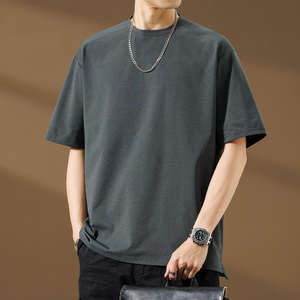 Heavyweight High Quality 270 GSM Heavy Weight <b>Box</b> Fit 100% Cotton <b>Drop</b> Shoulder Oversized Cropped Boxy T Shirts for Men - Product Image 4