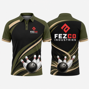 เสื้อโบว์ลิ่งขนาดใหญ่พิเศษแบบสั่งทำพิเศษสำหรับเสื้อโปโล ผลิตจากโพลีเอสเตอร์ พิมพ์ลายแบบระเหิด ให้ความสบายในการสวมใส่ - Product Image 4