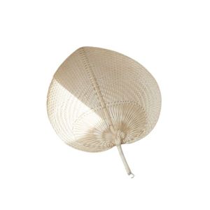VENTA EXITOSA: Abanico de Mano Plegable de Bambú Ecológico Pintado con Loto Azul, Ligero, para Eventos de Verano y Regalos para Fiestas - Product Image 1