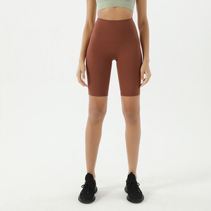 <b>Women</b> Solid Yoga <b>Legging</b> <b>Short</b> High Waist Fitness Quick Drying Cycling Workout Gym <b>Shorts</b> Breathable Mesh Four-Way Stretch - Product Image 4