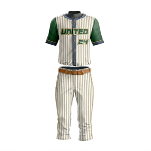 Custom Heat-Transfer Printed <b>Baseball</b> Uniform Men's Short Sleeve Mesh Jersey Pants Set Moisture Wicking Anti-Bacterial Polyester - Product Image 4