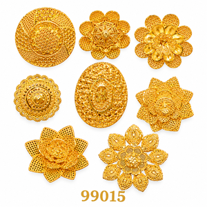 Bague de mariage arabe florale ajustable en alliage plaqué or, style ethnique traditionnel, pour femme - Product Image 2