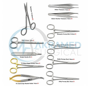 High Quality 11 Piece General Surgical Instrument Set Stainless Steel Reusable CE Certified Dissecting Forceps <b>Kit</b> - Product Image 2
