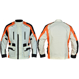 Chaqueta de Motocicleta Negra y Naranja para Hombre, Manga Larga, Resistente al Viento, con Bloques de Color, para Todas las Estaciones, Ropa de Carreras - Product Image 4