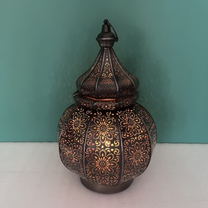 Moroccan Style Iron Design Lantern Vintage Hollow Carved <b>Decorative</b> <b>Table</b> Model L539 for Ramadan Eid Home <b>Decoration</b> - Product Image 5