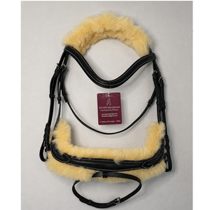 Brida de Cuero Acolchada con Piel de Oveja de Primera Calidad, Cómoda y Suave, Arnés Ecuestre Ajustable con Color y Logotipo Personalizados para Montar a Caballo - Product Image 1