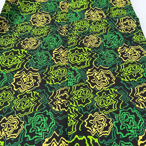 Tela de algodón encerado africano de Kenia 100 por ciento de algodón con colores vibrantes para ropa, vestidos, bolsos y proyectos de sastrería - Product Image 1