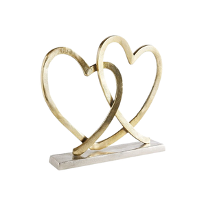 Sculpture élégante et contemporaine en aluminium avec une finition métallique brillante, parfaite pour la décoration de Noël, ornement de maison, articles de décoration intérieure. - Product Image 1