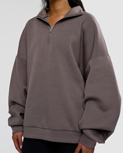 Sweat-shirt à capuche décontracté pour femme, style streetwear hiver, uni, manches longues, en polaire épaisse, avec poche à rabat sur le col avant - Product Image 5