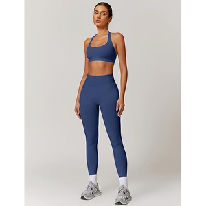 Conjunto de Yoga para Mujer: Sujetador Deportivo con Control de Vibraciones, Leggings de Cintura Alta, Paneles Estratégicos, Espalda Abierta, Nylon, Spandex, Alternativa Coolmax - Product Image 3