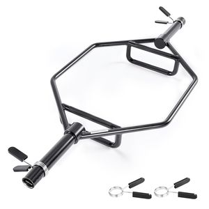 Barre hexagonale de 2 pouces avec poignées moletées, capacité de 800 lb, pour exercices de shrug, équipement d'entraînement de force et de musculation - Product Image 1